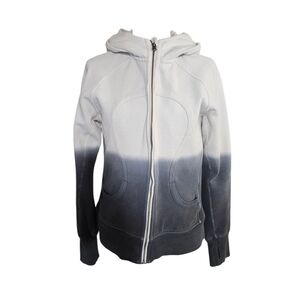 Lululemon Athletica Ombre Navy Blue and White Hoodie Jacket